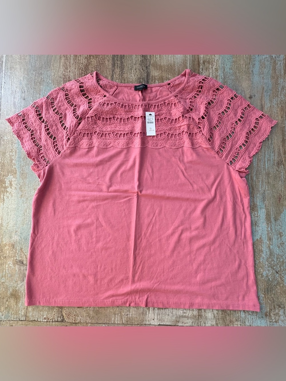 Talbots Embroidered Eyelet Top